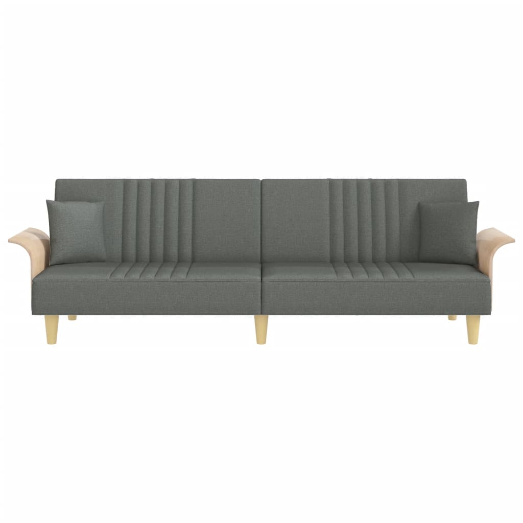 Dark Gray Fabric Sofa Bed with Armrests G6190