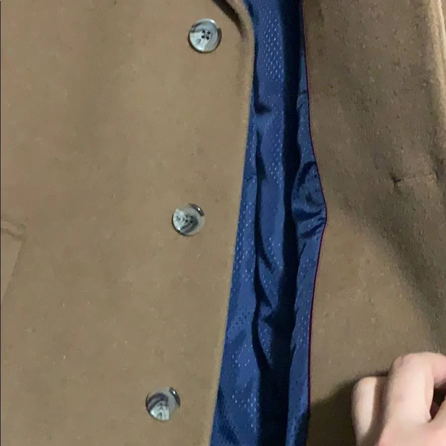Wool-Blend Over Coat Slim-Fit 40r Camel R79269