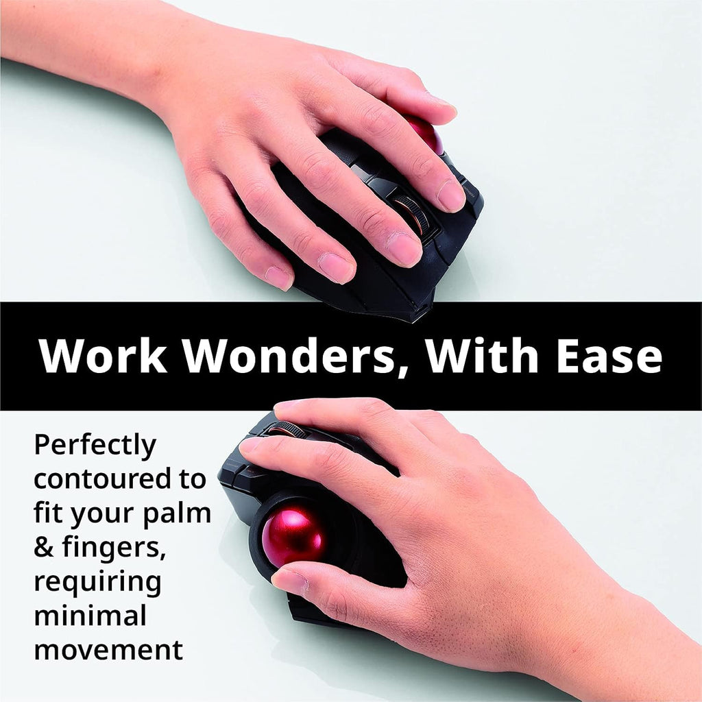 Black 8-Button Thumb-Operated Trackball Mouse, Pack of 2 J85023