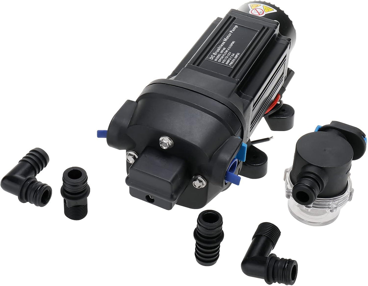 Water Diaphragm Self Priming Pump 40PSI 4.5GPM 12V Automatic C145254