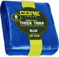 Heavy Duty 8 Mil Waterproof Poly Tarpaulin with Reinforced Edges (Brown/Black 18′ X 24′) D767