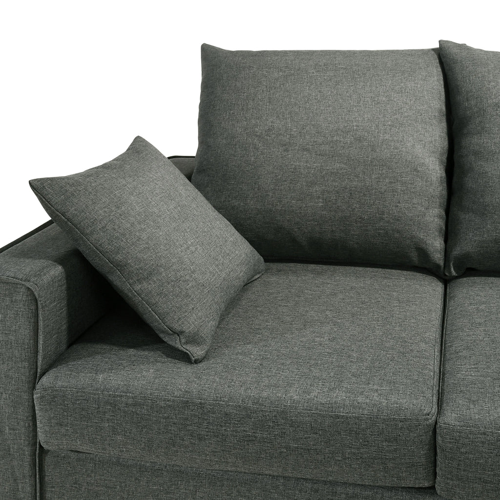 Dark Gray L-Shape Sectional Sofa F562