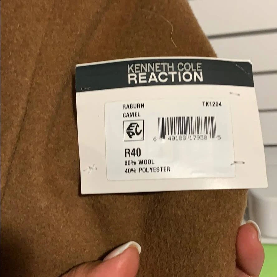 Wool-Blend Over Coat Slim-Fit 40r Camel R79269