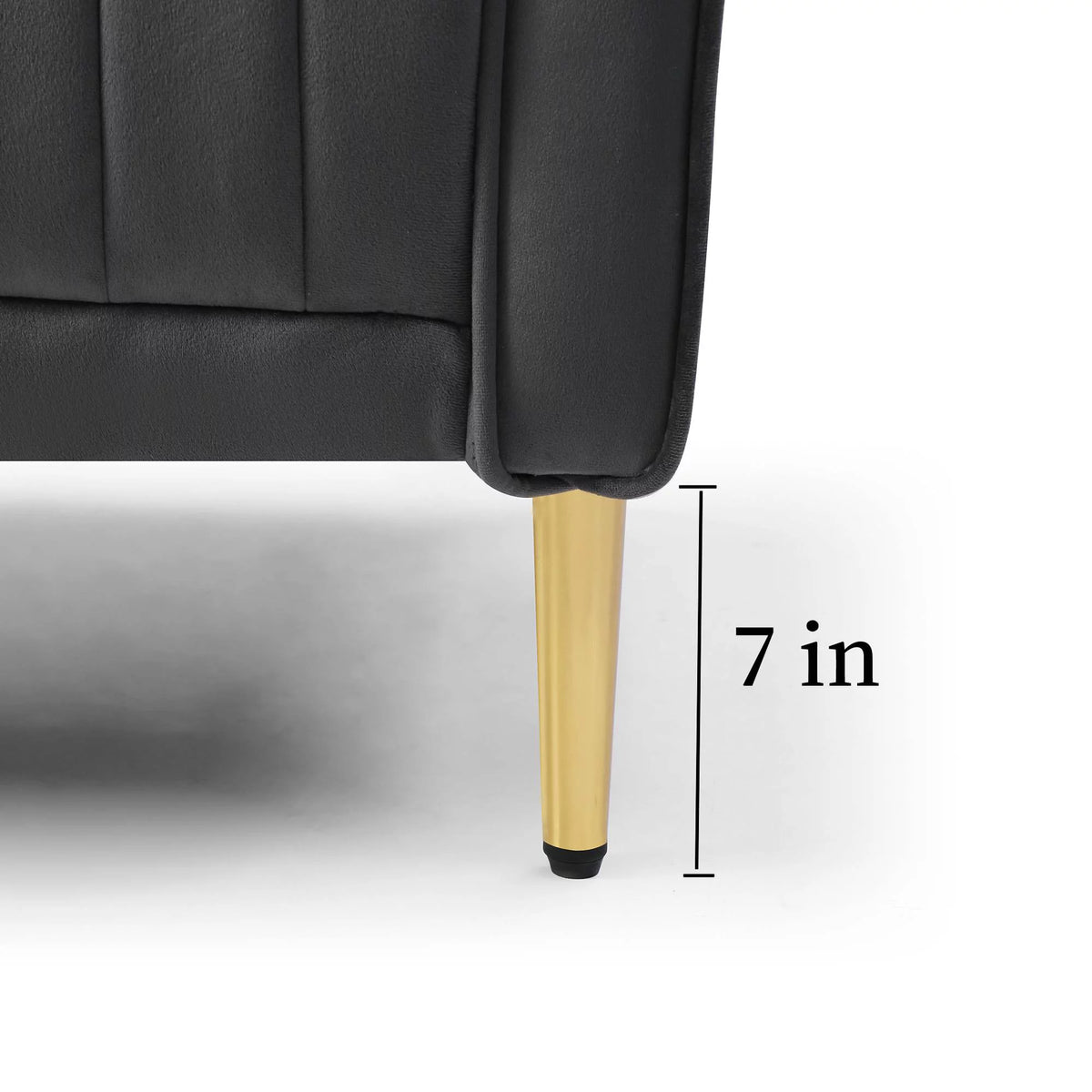 Black Velvet Loveseat R14771