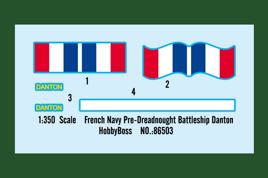 French Navy Pre-Dreadnought Battleship Danton Model Kit (1/350 Scale) K534580