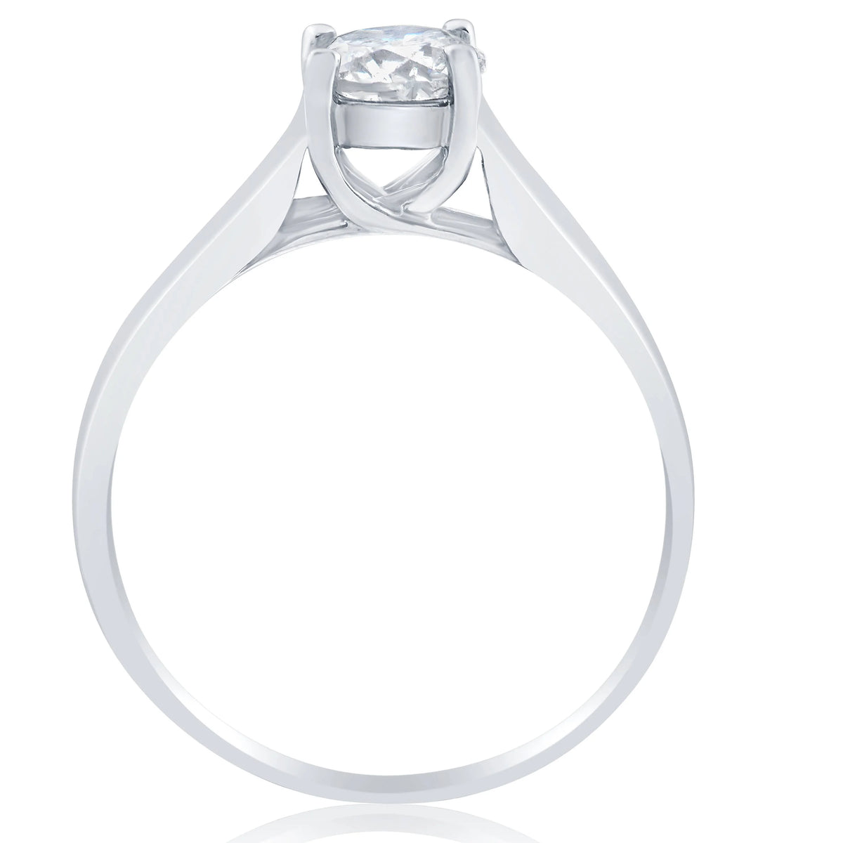 Solitaire Diamond Engagement Ring 1 Carat 14k White Gold N199