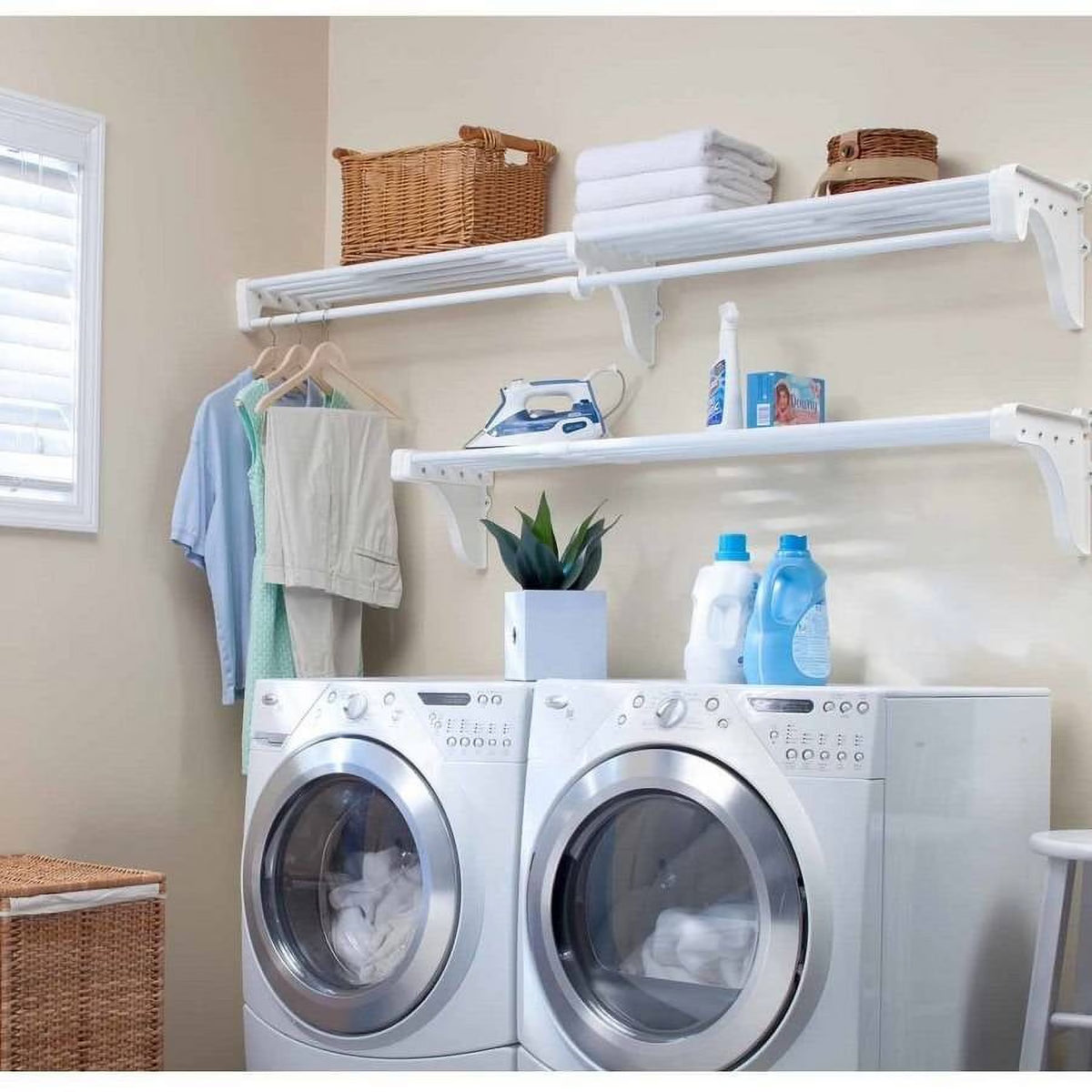 White Wall Mount Expandable Shelving Kit G338751