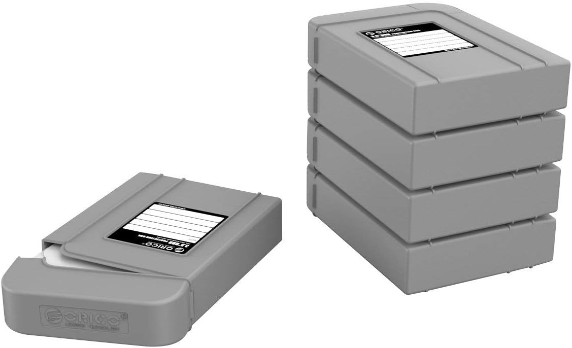3.5 Inch Hard Drive Case Gray 5 Pack F843884