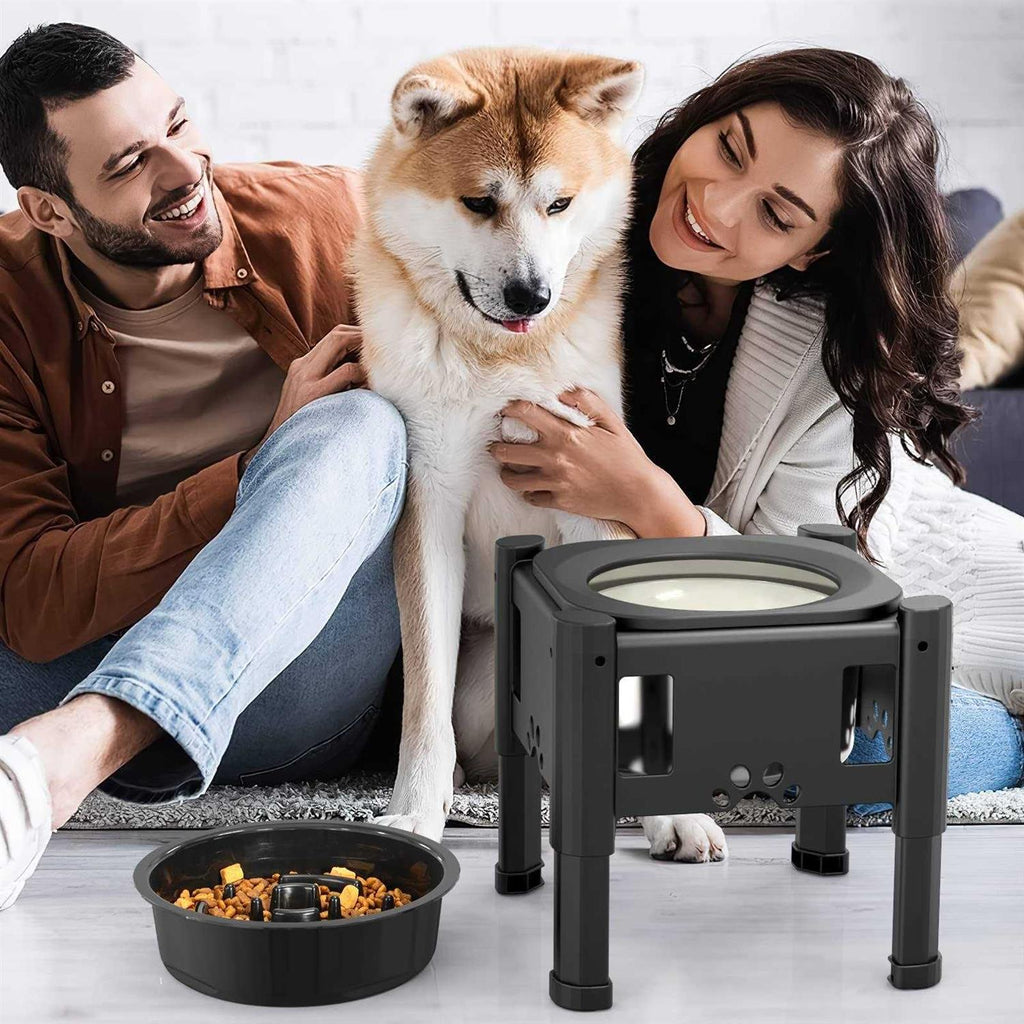 Elevated Dog Water Bowl 80OZ/2.5L Slow Feeder P84938