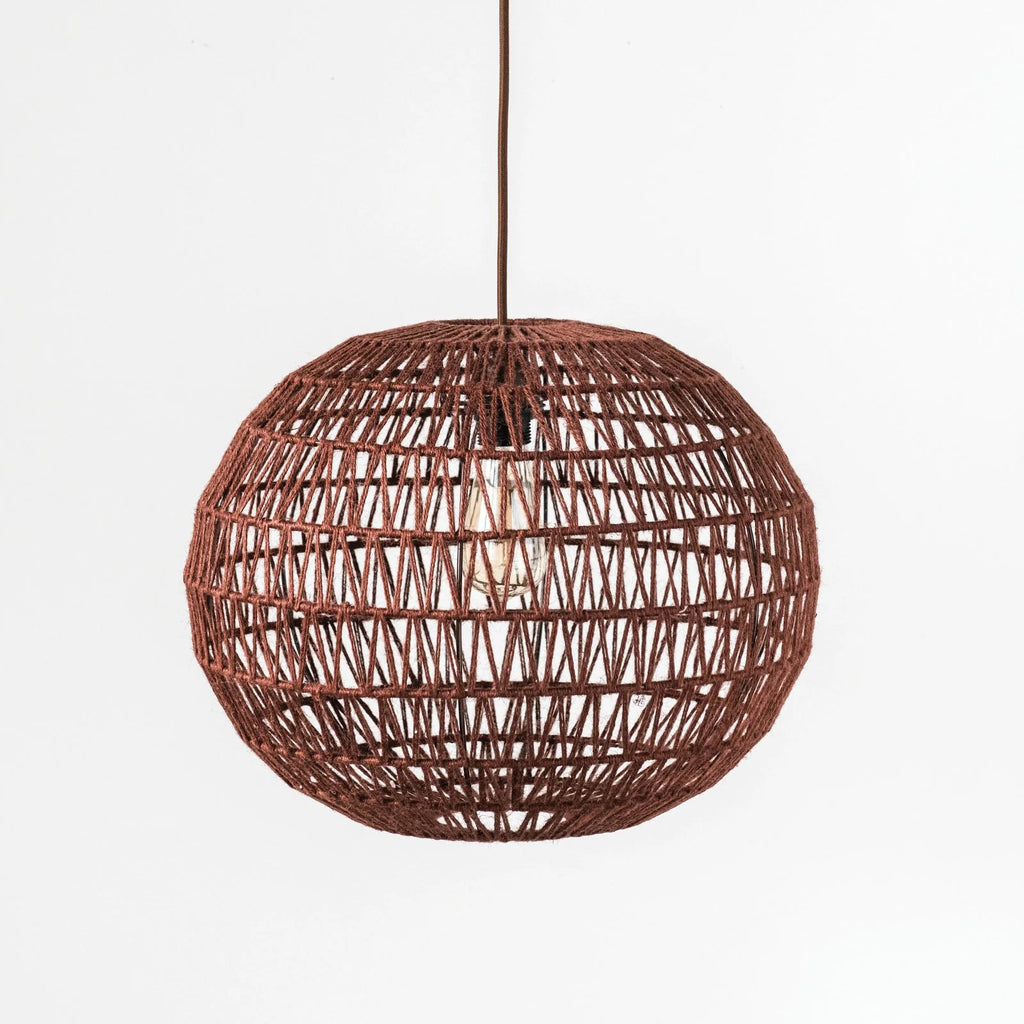 Woven Hemp Rope Pendant Light I199