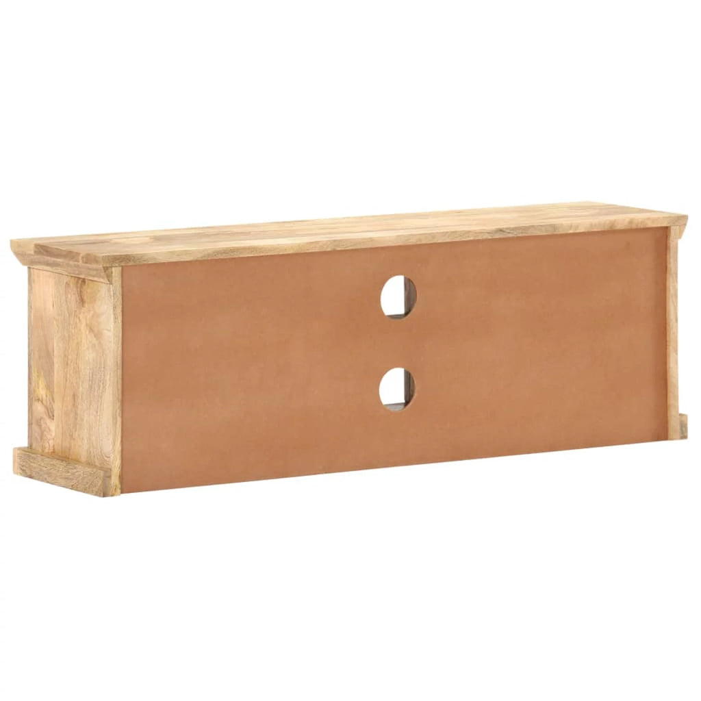 Mango Wood TV Stand with 2 Steel Doors S792172