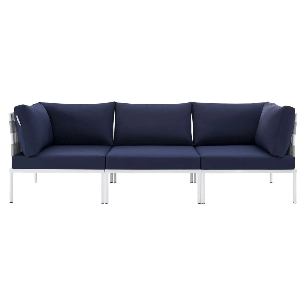 Grey Blue Navy Modern Outdoor Lounge Sofa O20043