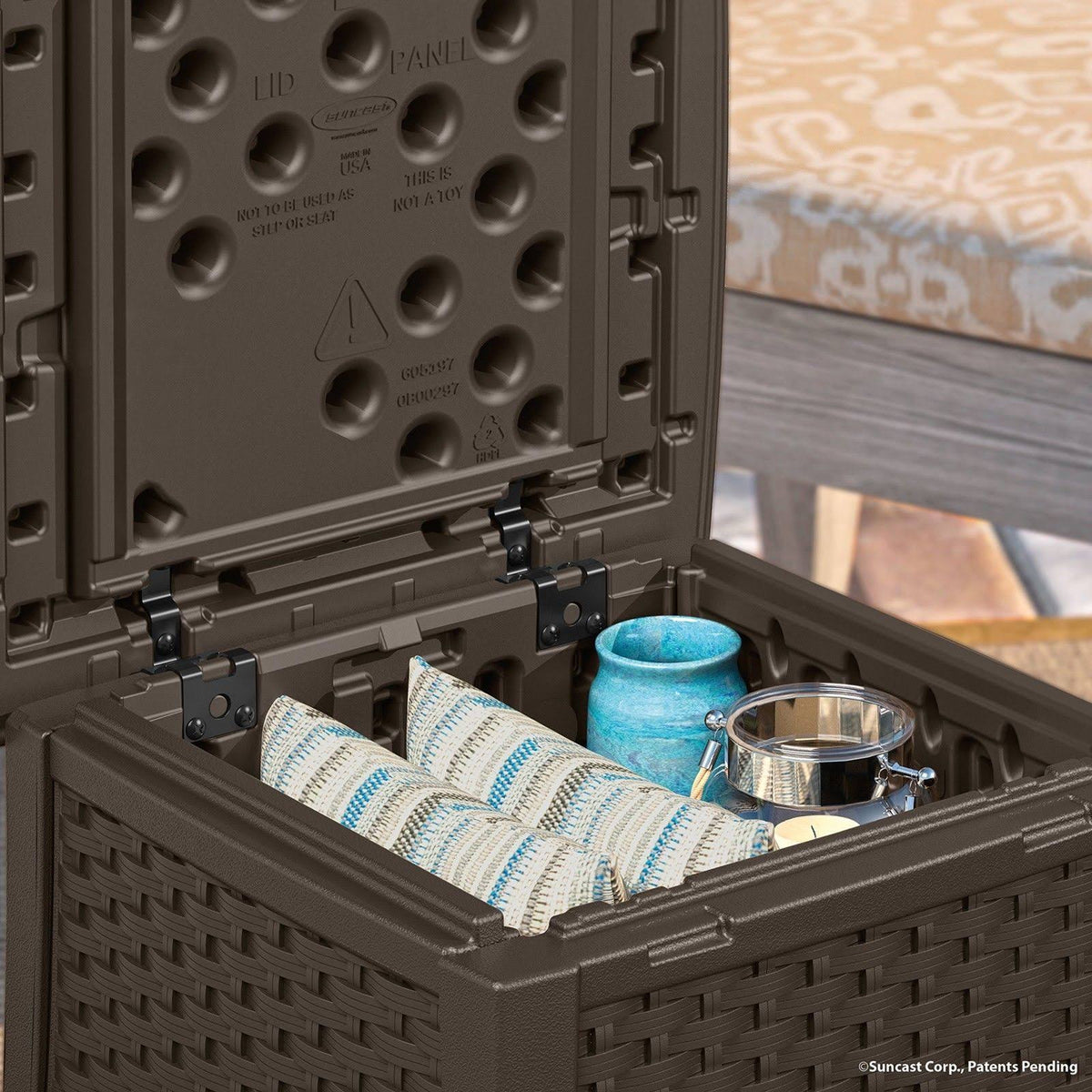 Resin Patio Storage End Table H79984