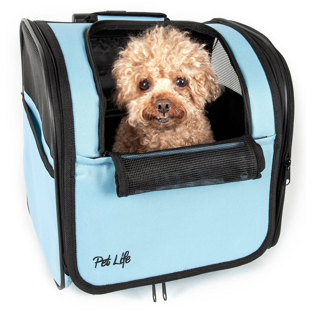 Brown Wheeled Travel Pet Carrier D4372