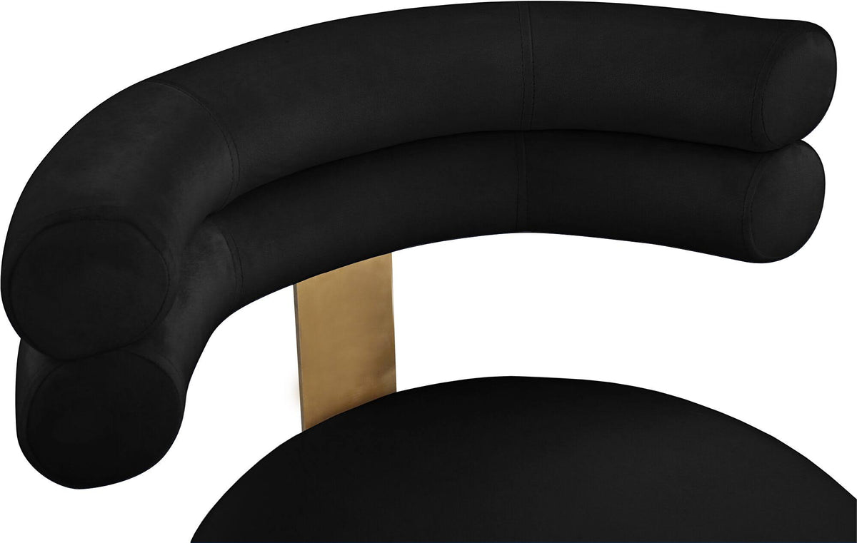 Black Velvet Dining Chair (Set of 2) O9057