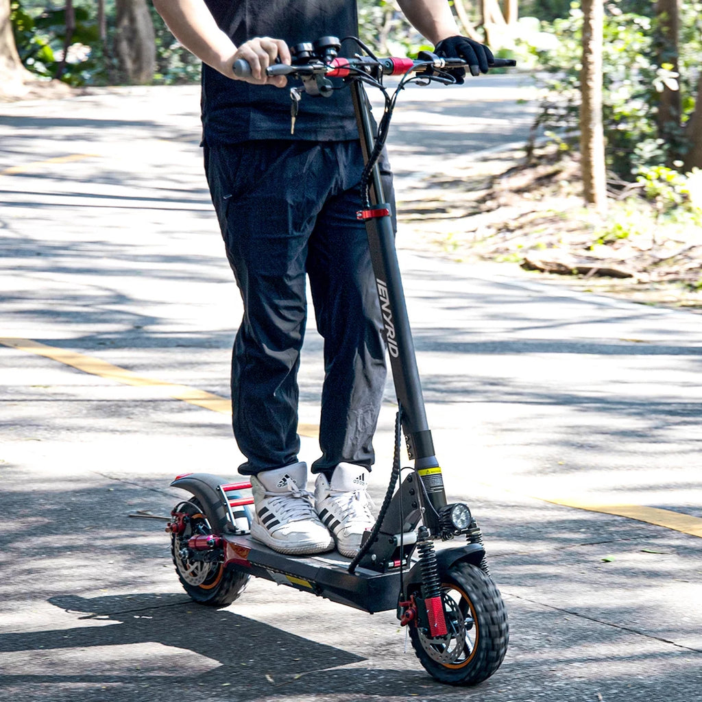 Electric Scooter with Seat, 10" Pneumatic Tires, 600W Motor J551