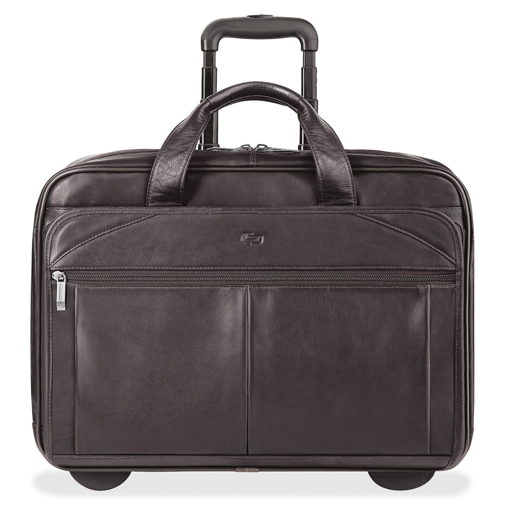 Executive Leather Rolling Case R4626