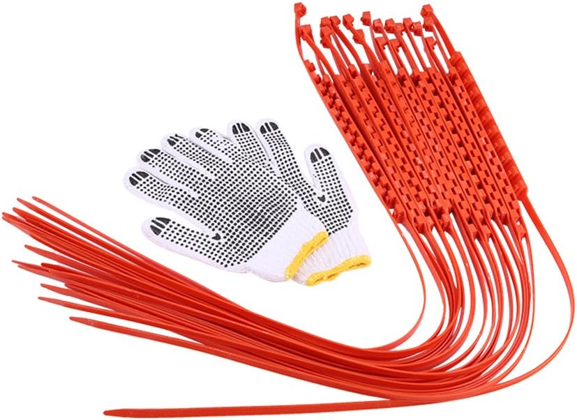 20pcs Nylon Anti-Skid Snow Tire Chains with Gloves B96608