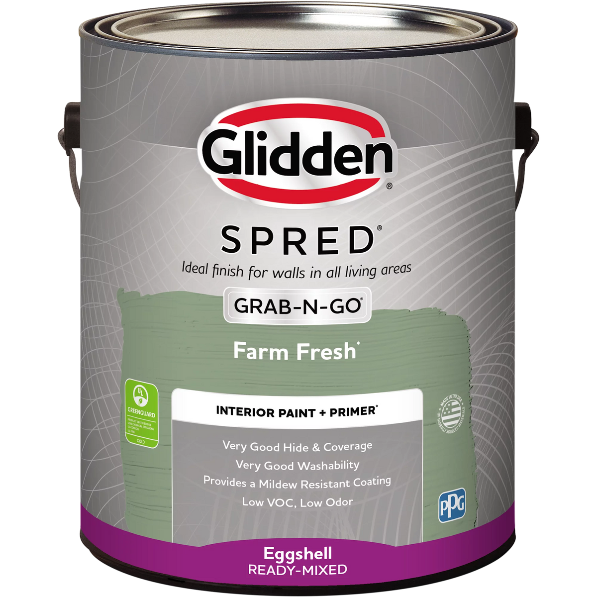 Interior Wall Paint Green Eggshell 1 Gallon B731