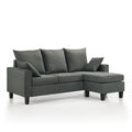 Dark Gray L-Shape Sectional Sofa F562