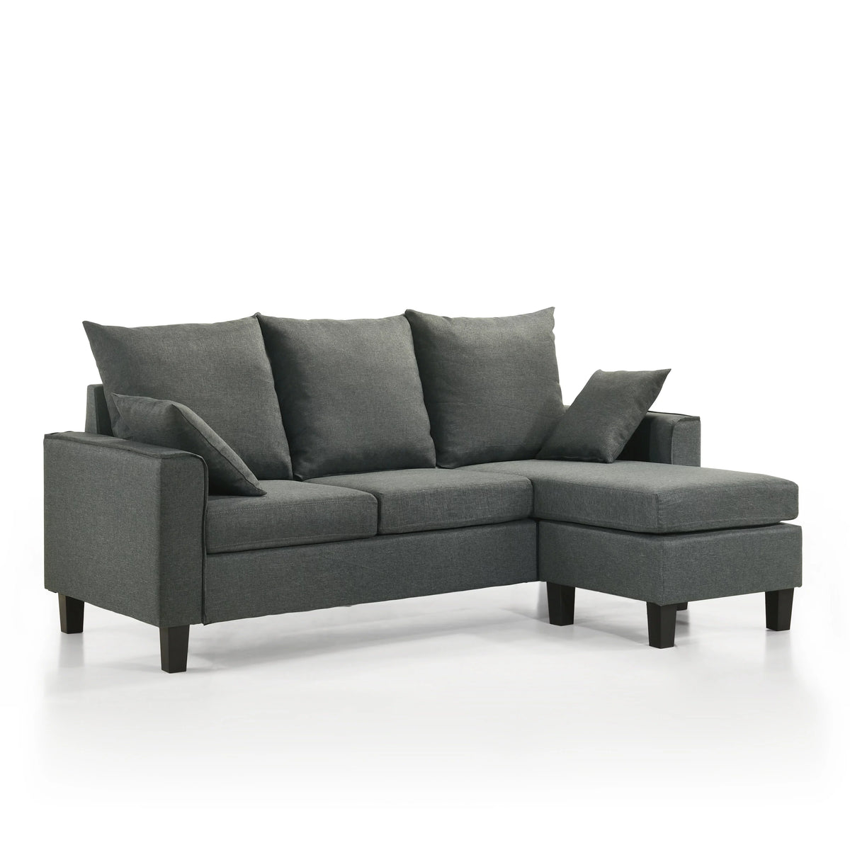 Dark Gray L-Shape Sectional Sofa F562