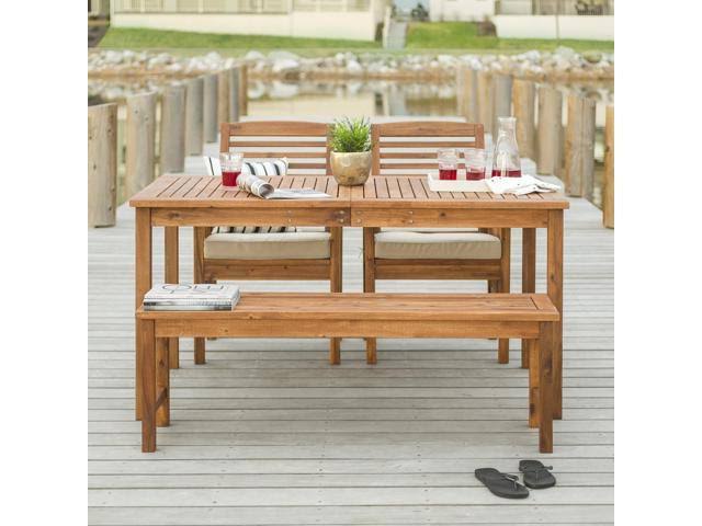 4-Piece Acacia Wood Patio Dining Set O104092
