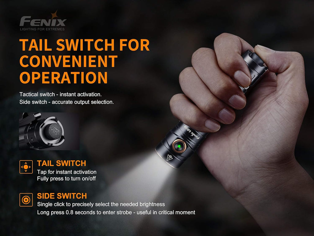1600 Lumen LED Tactical Flashlight with 2 X 3500mAh Rechargeable Battery W21284