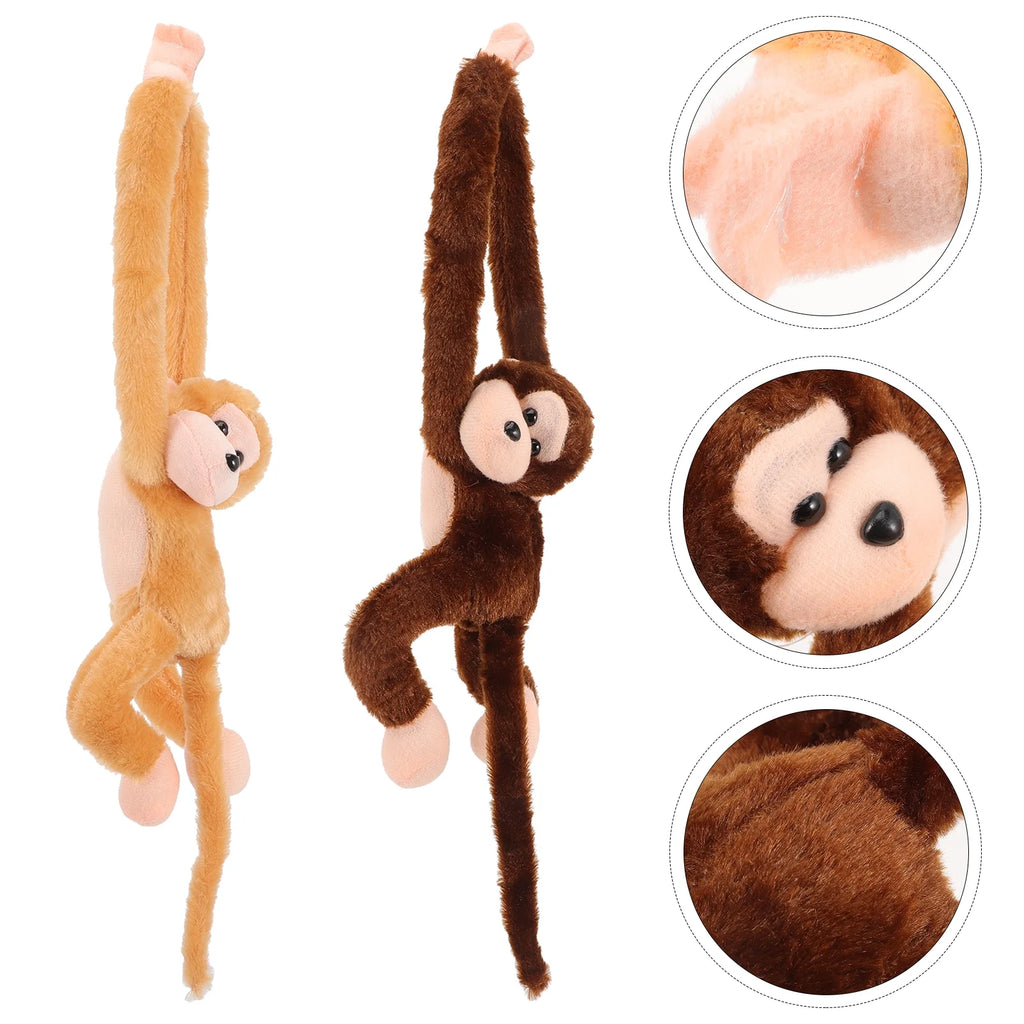 2Pcs Hanging Plush Monkey Doll Stuffed Animal Toy N2130