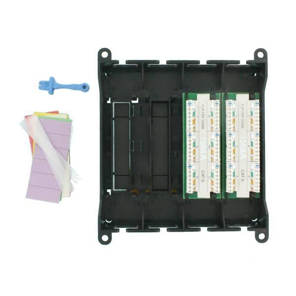 Patch Panel - CAT 6 - RJ-45 X 12 - Black ABS plastic - 12 ports R429