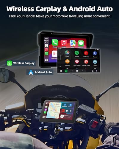7 inch Motorcycle CarPlay Screen with Dual 2K Cameras L4662